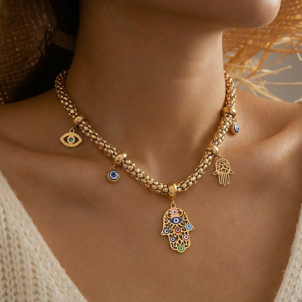 Guardian Hamsa Necklace — VORA